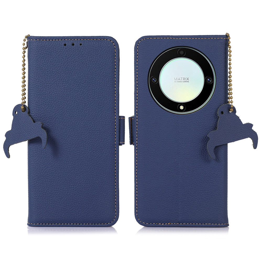 Genuine Leather Phone Case For Honor X40 5G X9a 5G Magic5 Lite 5G RFID Blocking Wallet Protective Cell Phone Cover with Stand Genuine Leather Phone Case For Honor X40 5G X9a 5G Magic5 Lite 5G RFID Blocking Wallet Protective Cell Phone Cover with Stand